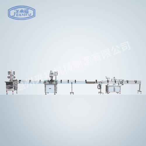 12頭灌裝機+鎖蓋機+貼標機